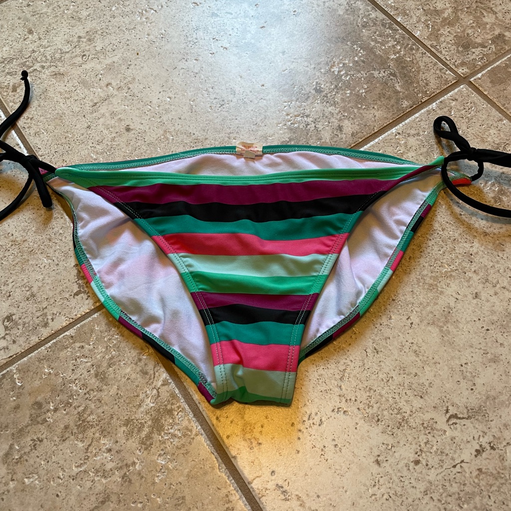 Striped String Bikini Bottom
